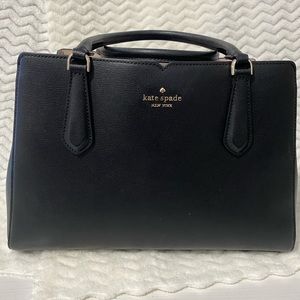 SOLD - kate spade black medium triple compartment satchel